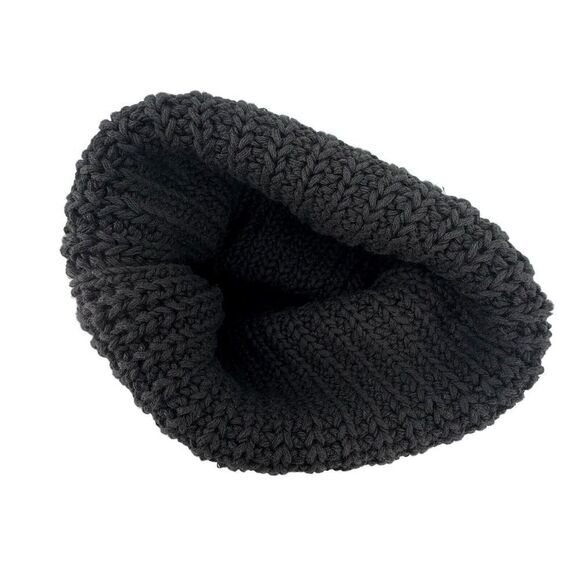 Love Your Melon Beanie Classic Black Brown Patch Knit Cap Warm Winter One Size - Picture 5 of 7